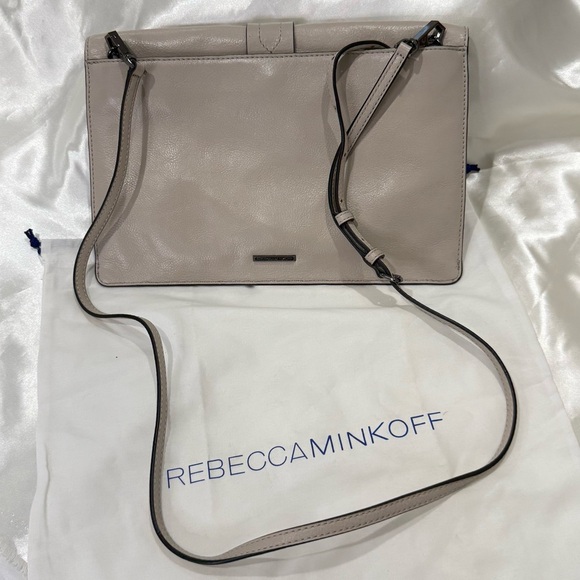 Rebecca Minkoff Darling Shoulder Bag Crossbody Clutch Leather Cream Boho Western - Picture 9 of 16